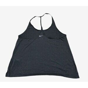Lightweight Nike workout tank shirt Racer Back Skinny Straps gray M